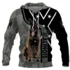 Eigendom van mijn Doberman 3D -geprinte hoodies unisex pullovers grappige honden hoodie casual street tracksuit