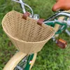 Bicycle Front Basket Waterproof Durable Bicycle Handlebar Case Hand-woven bicycle basket wicker for adult and children adult