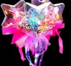 LED Light Sticks Clear Ball Star Shape Flashing Glow Magic Wands pour l'anniversaire de mariage décor de fête rose bleu violet 20pcs / lot