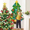 Crianças DIY Senti decorações de árvores de Natal para casa Navidad 2021 Presentes de ano novo Ornamentos de festa de natal Santa Tree de Natal Santa Claus