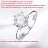 Band Rings Smyoue GRA Certified 1-5CT Mosilicon Ring VVS1 Laboratory Diamond Card Ring Womens Engagement Promise Wedding Band Jewelry J240410