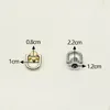 4pcs Metal Round D O Ring Stud Side Clip Bag Screw Nail Rivet Strap Connector Hang Buckle DIY Purse Leather Accessories