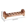 Storage Bottles Wooden Double Row Egg Rack 12 Hole Box Tray Organizer For Refrigerator Counter Kitchen Accessories