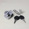 KKFING Single Open och Double Open Glass Lock Zink Eloy Showcase Glasskåp Dörrcylinder Skjutglas Tryckdörrlås