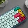 Accessoires Corée 146 Capes clés PBT XDA Profil pour Cherry MX Mechanical Keyboard Doubleshot Cute Squid Game Anime Backlit White Keycaps