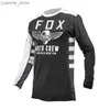 Camicie ciclistiche Tops Mens cicling maglia motocross motocross pipistrello in discesa jersey fuoristrada dh team shirt y240410