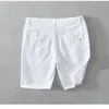 Zomer 100% linnen casual shorts mannen kleding slanke solide kleur streetwear broek oversized b8216 240410