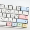 Tillbehör CUXIU PBT Chalk KeyCaps 136 Keys Dye Sub KeyCap Set för Cherry MX Switches Mechanical Keyboard GH60 XD64 XD84 XD96 87 104