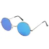 Lunettes de soleil Fashion Round Frame Metal Sheet océan En revêtement éblouissant refroidi pour les hommes et les femmes UV 400 Protection