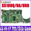 Moderkort X510UQ Mainboard VivoBook 15 X510UN X510UA X510UNR X510UF F510U VM510UA X510UR S510UN S5100U LAPPT MODERBOD I3 I5 CPU