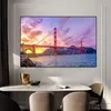 Paysage toile peinture de San Francisco Golden Gate Bridge Prift Affiches et imprimés Wall Picture Room Home Decor No Frame