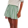 Dames shorts vrouwen gestreepte lounge y2k elastische taille pyjama zomer gaan uit de pinstripe print bokser