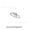 Anéis de designer de primeira classe para feminino Tifância de nó de enrolamento anel de diamante S925 Patada 18k Ring Rose Twist Ring Original 1: 1 com logotipo real