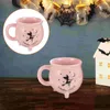 Dinnerware Define o caldeirão caneca de cerâmica Drinkwares de Halloween Party Decoration Supplies Witch Kettle Cups