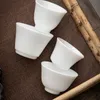 2pc/set tatlı beyaz porselen master tek fincan el yapımı seramik ev kung fu çay seti çay bardağı sürahi tek küçük kokulu fincan