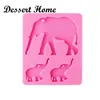 DY0078 DIY Elephant Family Moeder/Baby Epoxy Resin Molds Silicone Mold voor sleutelchains sieraden Making Accessoires Tools