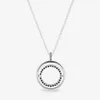 Nouvelle arrivée 100% 925 Collier de cercle réversible en argent sterling