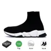 1.0 2.0 Walking Sock Shoes Casual sneaker män Kvinnor Speed ​​Trainer Triple Black Graffiti White Blue Red Clear Sole Volt Lace-Up Beige Boasties Designer Running Sneakers