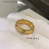 High -end Vancefe merkontwerperringen voor vrouwen hoge versie v gouden caleidoscoop ring brede en smalle volledige diamant 18k rozendesigner sieraden met logo