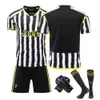 Koszulki piłkarskie 24 Juventus Home Black Hovic 9 Jersey di Maria Pogba 10 Zestaw piłkarski