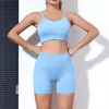 Actieve sets Yoga Set met shorts Push Up Fitness Sports Bra Crop Top Suit Gym Training Outfit Dragen Women Tracksuit