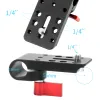 Accessoires mini plaque de montage 1/4 trous de vis à bille de rail de tige de 15 mm simple pour le moniteur LCD de focage de suivi