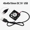 Chłodzenie gdstime 5 sztuk 5 V USB zasilane 4010 40x40x10 mm Mały wentylator 5 woltów DC bezszczotek chłodnica komputerowy wentylator chłodzenia 40 mm