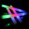 LED Rave Toy Light-up led Colorful Foam Sticksスポンジグロースティックバトンラリーレイブグローワンズフラッシングライトスティックパーティーチアサプリ240410