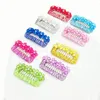 Clip de cheveux en plastique Barrettes colorées Hair Grip Headwear Pet Dog Bows Girls Chog Hair épingles Hair Accessoires