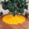 Jupe arbre en peluche longue dorée pour décoration de fête de festival de Noël 78 cm / 122 cm Jupe d'arbre à tapis de Noël avec décorations à bowknot