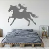 Donne da corsa per cavalli da parete equestre Adesivo a parete cavaliere cavalli da pasta agricola per bambini decorazione camera da letto decorazione per parete in vinile regalo unico 7