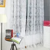 Rideau en tulle européen pour la fenêtre de la fenêtre du salon chambre à coucher en tulle rideaux de drapés rideaux de porte drapé feuille