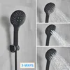 Rubinetti per doccia nera opaco a parete morso da bagno rubinetti da doccia da bagno miscelatore per rubinetto valvola di controllo della valvola del mixer per doccia