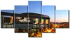 5 Panel Phoenix Downtown Cityscape Baseball Field Field Dusk Skyline Baseball Stadium enveloppé 5 pièces