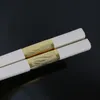 White Gold Korean Chopstick set 5pairs Japanese Chopsticks Reusable Chop Sticks Silver Alloy Long China Stick RestaurantCutlery