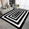 Schwarz Gold Marmor moderne Luxus -Teppiche für Wohnzimmer Schlafzimmer Große Teppiche Grüne Geometrische 3D -gedruckte Teppich Hausbodenmatte