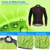 Jesien/Spring Cycling Jersey Mans cienki długie rękawowe wyścigi górskie Ubranie rowerowe Maillot Ropa Ciclismo Oddychająca kurtka