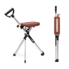 Camp Furniture Cane Chair Non-Slip Crutch Folding Portable Seat Elderly And Dual Use Camchairs Drop Delivery Sports Outdoors Camping H Dhr3H