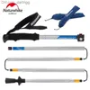 Polonais de trekking Polonais de trekking NatureHike 2pcs Ultra Light Outdoor Walking Gandle Eva Handle à 5 sections A réglable Rod de marche alpstock Foldableq