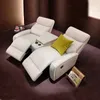 Manbas Funktional Electric LECLER THEATER Couch in echtem italienischem Leder für Wohnzimmer Kino Sofa Power Liegestütze Sitze