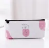 Ny Canvas Fruit Peach Pencil Case School Pencil Falls for Girl Stationery Canvas Pencil Bag Estojo Escolar School Supplies