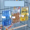 鳥の水フィーダーディスペンサー自動鳥のフィーダーオウムカナリアパラキエットケージ食品飲酒給餌ペットアクセサリー