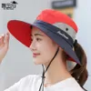 Fashion designer 9002 summer women's hat outdoor sunshade cap horsetail hole fisherman's sun breathable mountaineering h3112