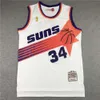 Basketball -Trikots Sommer -Trikot -Suns 13 Nash Barkley Sticked Uniform Mesh Training Sport