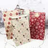 5pcs Snowflake Joyeux Noël Sac en papier Snowman Christmas Tree Food Cookie Gift Package Sac d'anniversaire Party Favor Sacs