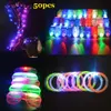 50pcs LED LED LIGHT UP TOYS Girls Hair Styling Tools Braider Finger Lunes Bracelet Party Glow in Dark Prizes Decoration