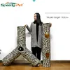 Tunnel gatto stampato leopardo crinkly 3 modi in cui tunnel pet gattino gioca giocattolo giocattolo di coniglio pieghevole per divertimento
