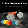 7st/Lot 3 "80mm Diamond Dry Polishing Pad Set Sharp Type Flexibel poleringsplatta för granit Marble Quartz Polisher Grit 50-3000