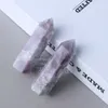 5-8 cm de quartzo natural turmalina de ameixa Blum Blossom Point Energy Gemstone Reiki DIY presente