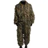 Tactical Woodland 3D Leaf Hunting Clothes Outdoor Men Airsoft War Games Paintball Camouflage Ghillie Suit Shirt + Pants